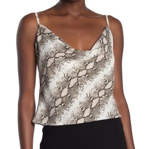 Naked Wardrobe ‘The Snake Print’ Cowl Neck Top
